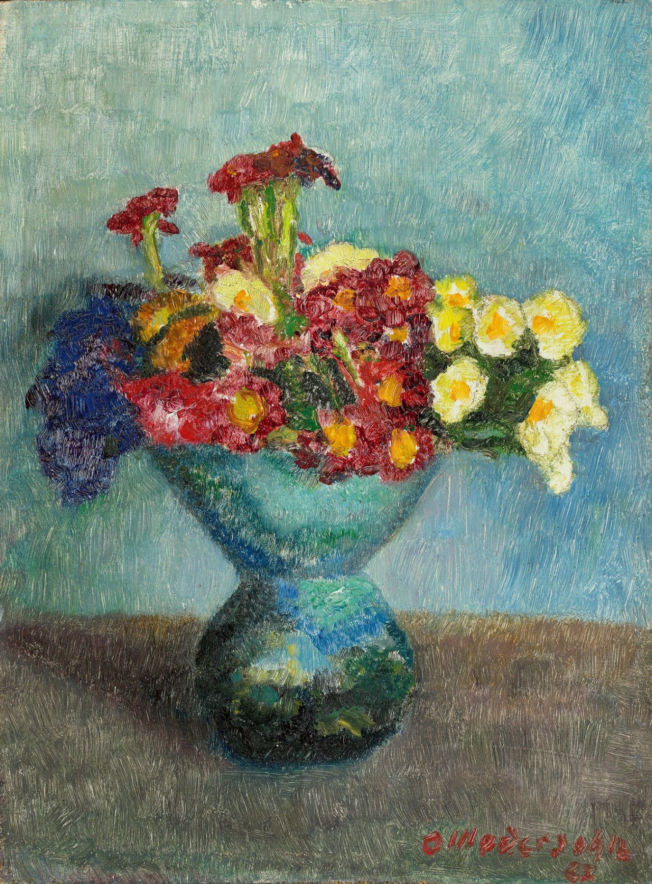 Auf diesem Bild ist das folgende Kunstwerk zu sehen: Otto Modersohn. „Blumenstrauß“. 1927.