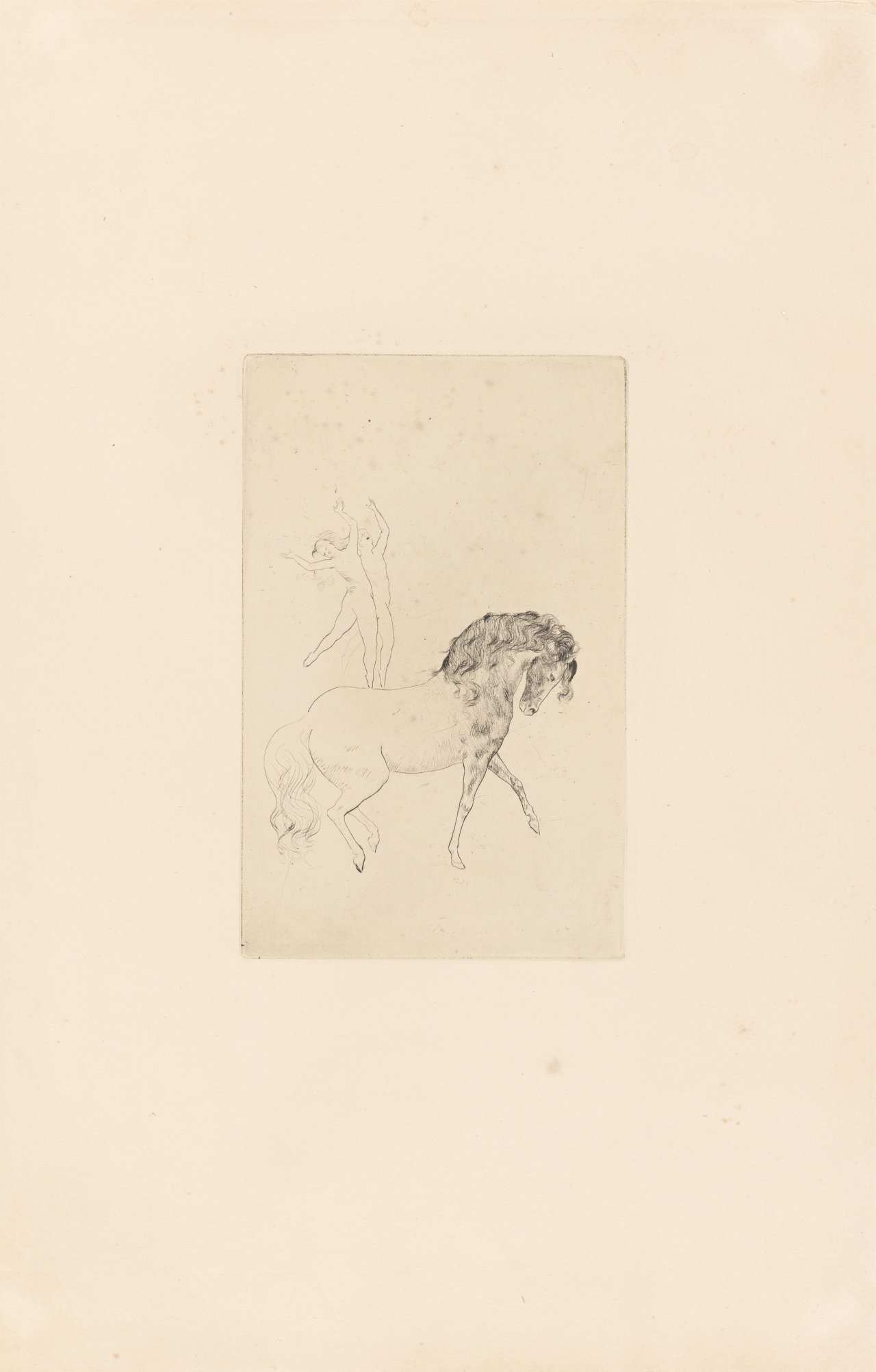 Auf diesem Bild ist das folgende Kunstwerk zu sehen: Pablo Picasso. „Au cirque“. 1905/1913.