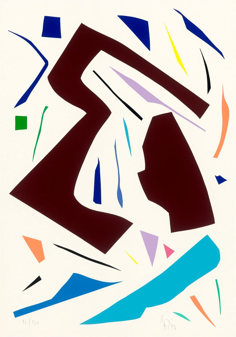 Auf diesem Bild ist das folgende Kunstwerk zu sehen: Imi Knoebel. „Messerschnitte“. 1993.