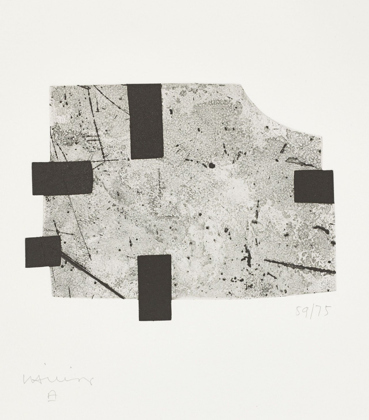 Auf diesem Bild ist das folgende Kunstwerk zu sehen: Eduardo Chillida. „Die Verneinung des Ganzen“. 1994.