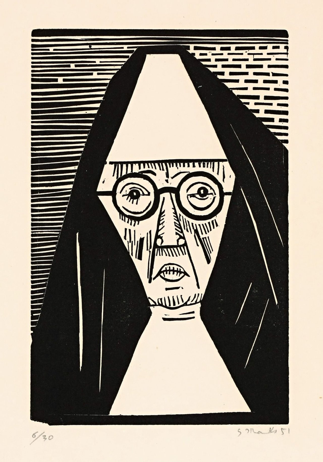 Auf diesem Bild ist das folgende Kunstwerk zu sehen: Gerhard Marcks. „Die Nonne“. 1951.