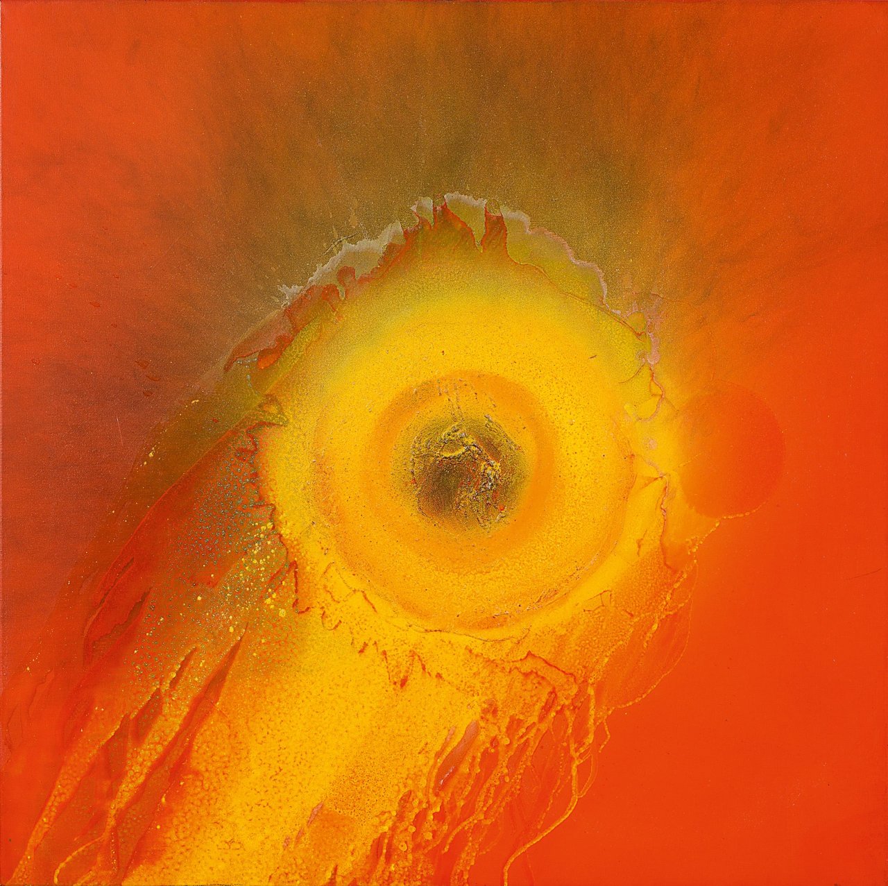 Auf diesem Bild ist das folgende Kunstwerk zu sehen: Otto Piene. „Sun Flower Sun“. 1986/87.