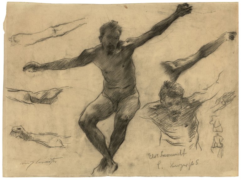 This picture shows the following artwork: Lovis Corinth. Studie zur „Kreuzabnahme“. Circa 1906.