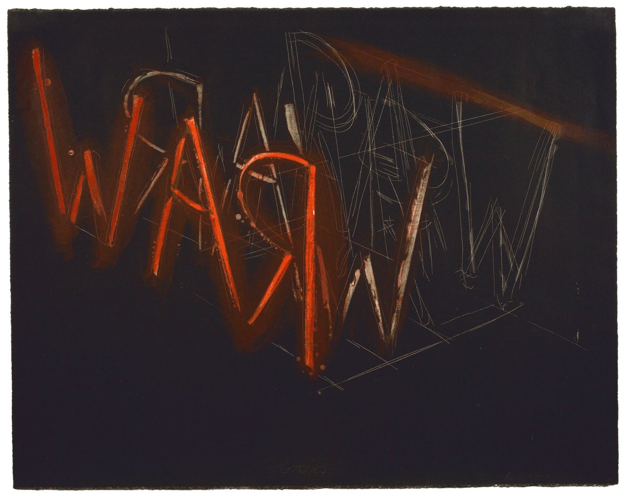 Auf diesem Bild ist das folgende Kunstwerk zu sehen: Bruce Nauman. „Raw-War“. 1971.