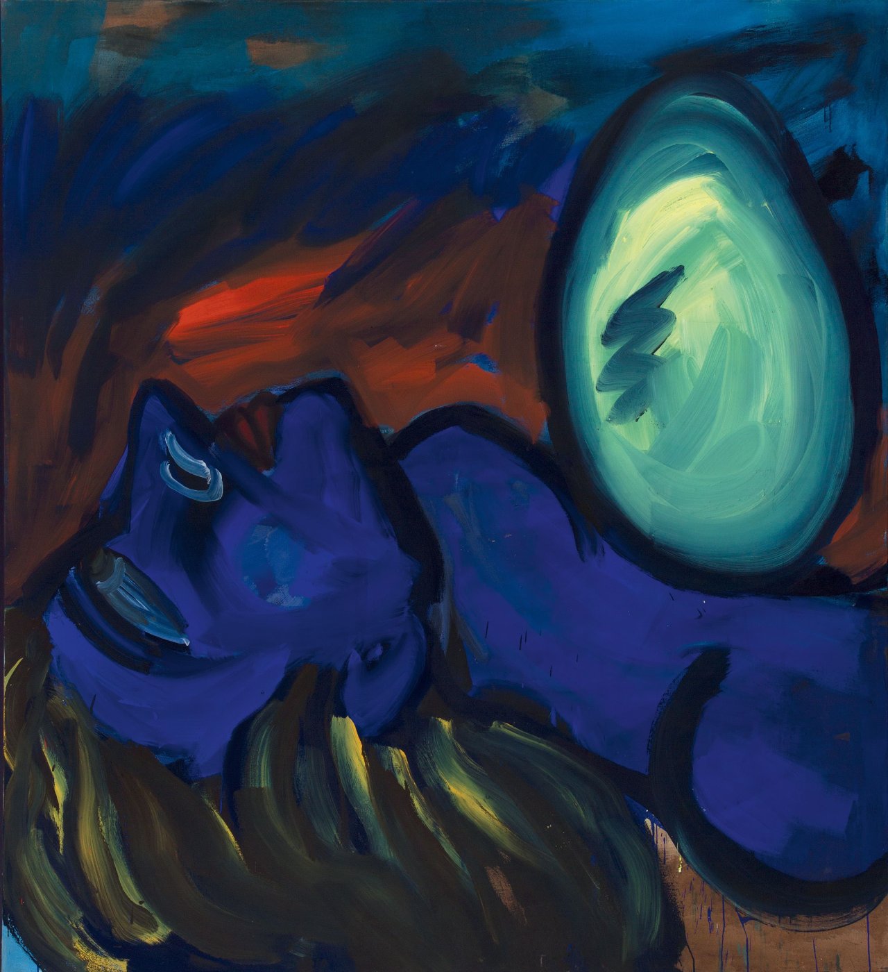 This picture shows the following artwork: Rainer Fetting. Bianca und das Ei. 1982.
