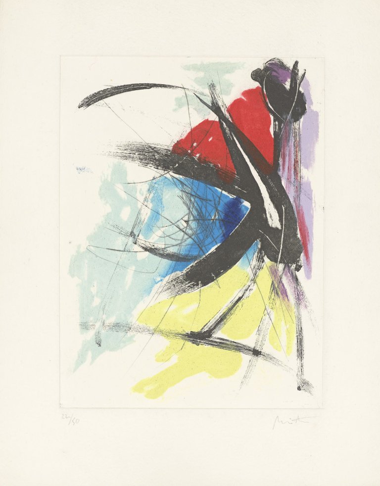Auf diesem Bild ist das folgende Kunstwerk zu sehen: Jean Miotte. „Evasion“ / Ohne Titel.