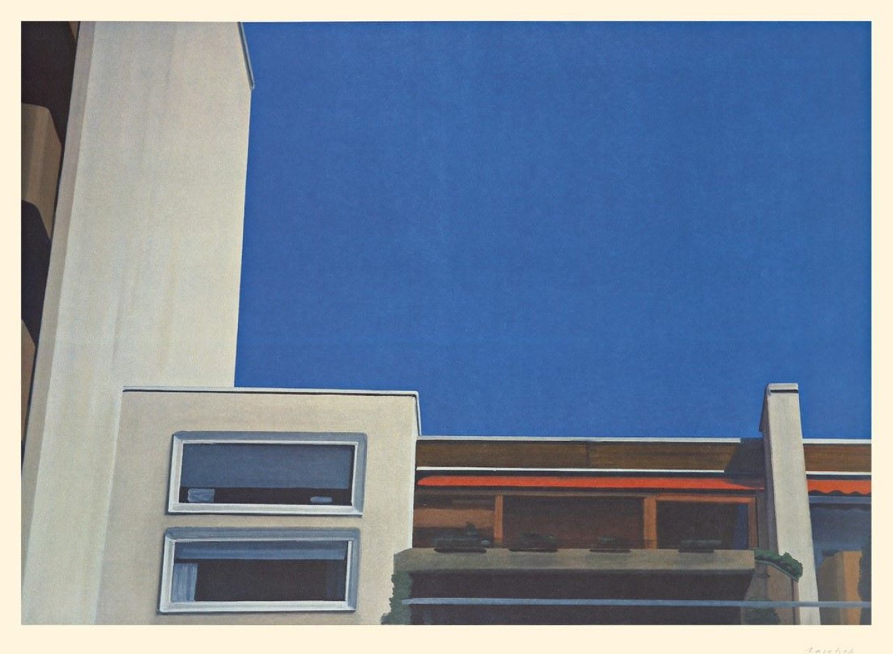 Auf diesem Bild ist das folgende Kunstwerk zu sehen: Eberhard Havekost. „Kabinen Blau“. 2000.
