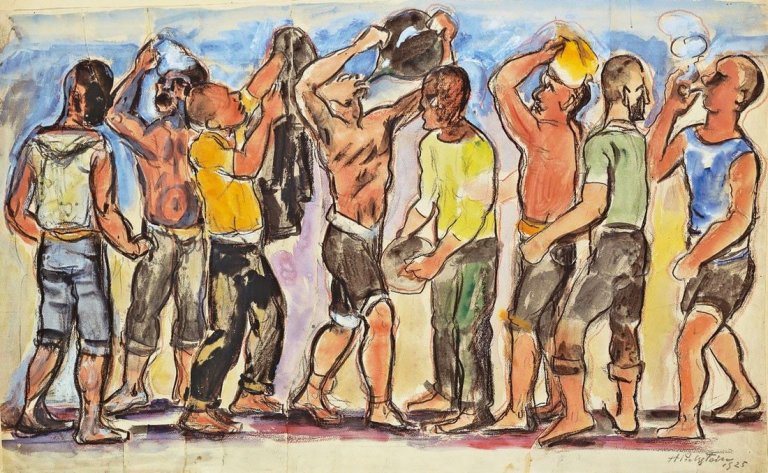 Auf diesem Bild ist das folgende Kunstwerk zu sehen: Max Pechstein. „Durst II“. 1925.