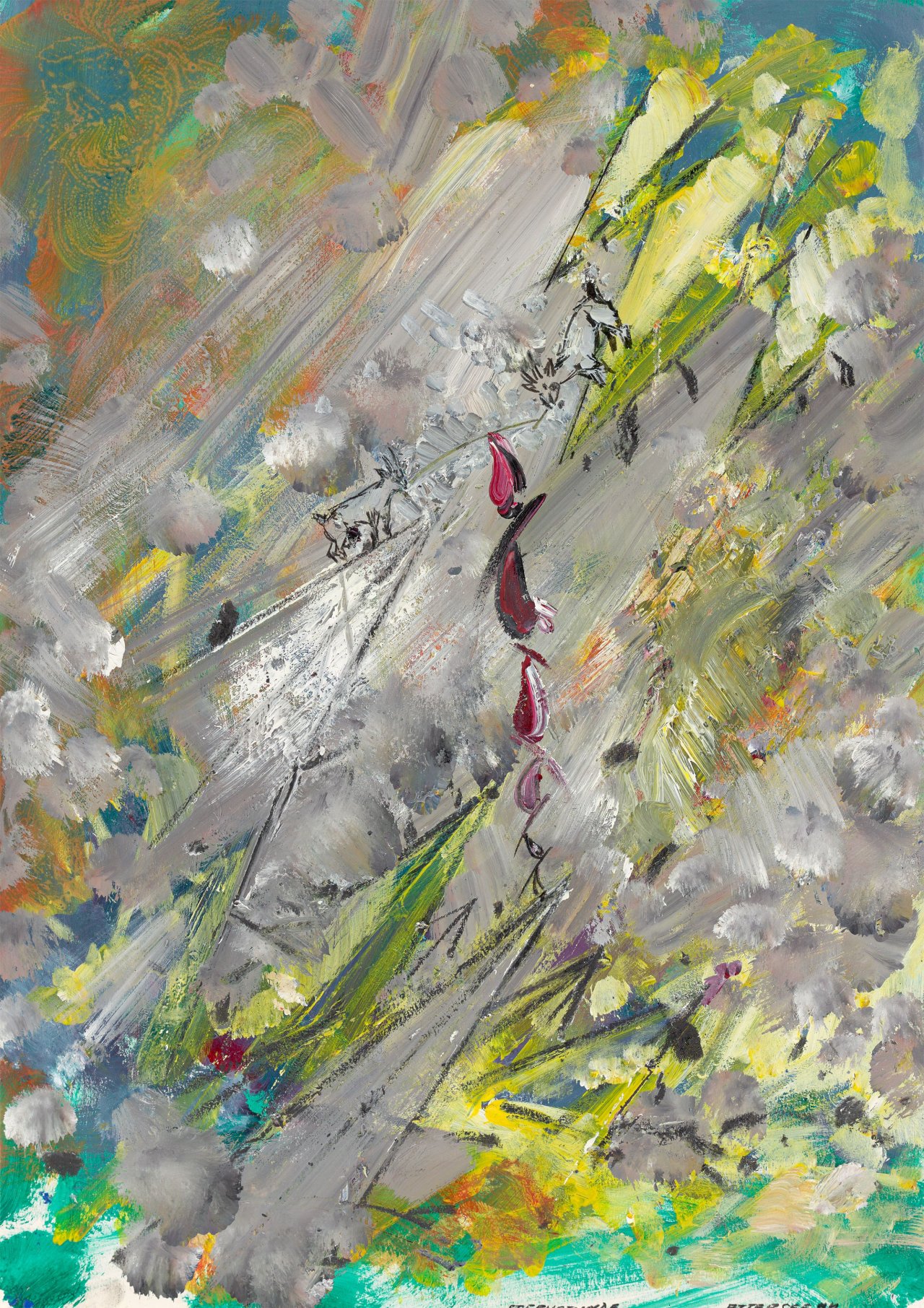 Auf diesem Bild ist das folgende Kunstwerk zu sehen: Christian Ludwig Attersee. „STERNSTUNDE“. 1994.