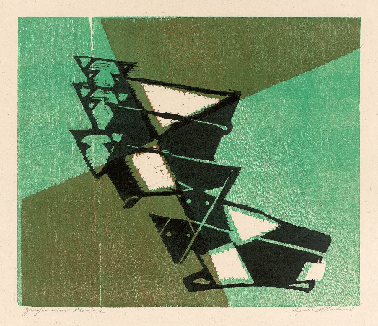 Auf diesem Bild ist das folgende Kunstwerk zu sehen: Ewald Mataré. „Zeichen einer Weide II“. 1947-48.