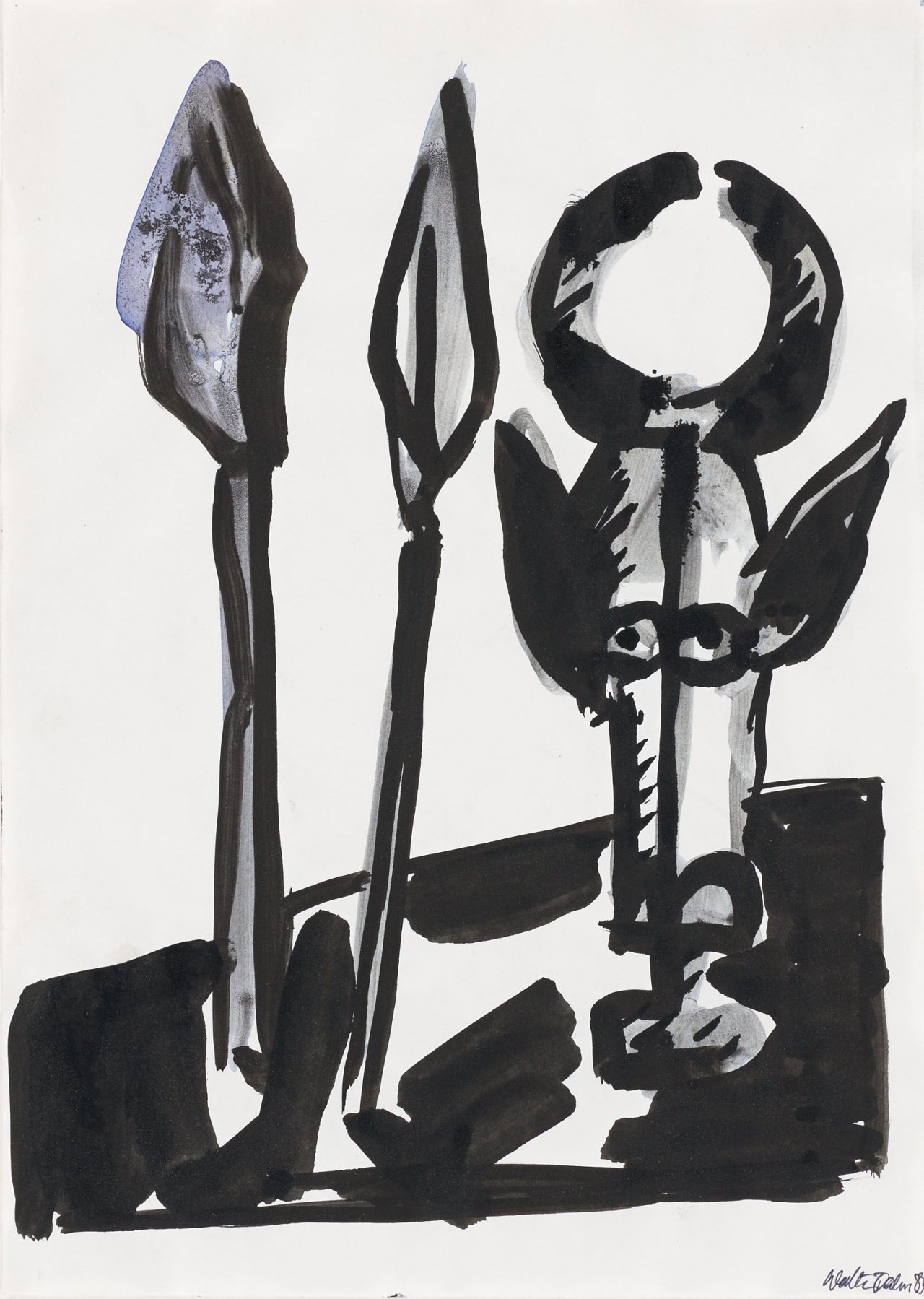 Auf diesem Bild ist das folgende Kunstwerk zu sehen: Walter Dahn. Ohne Titel. 1983.