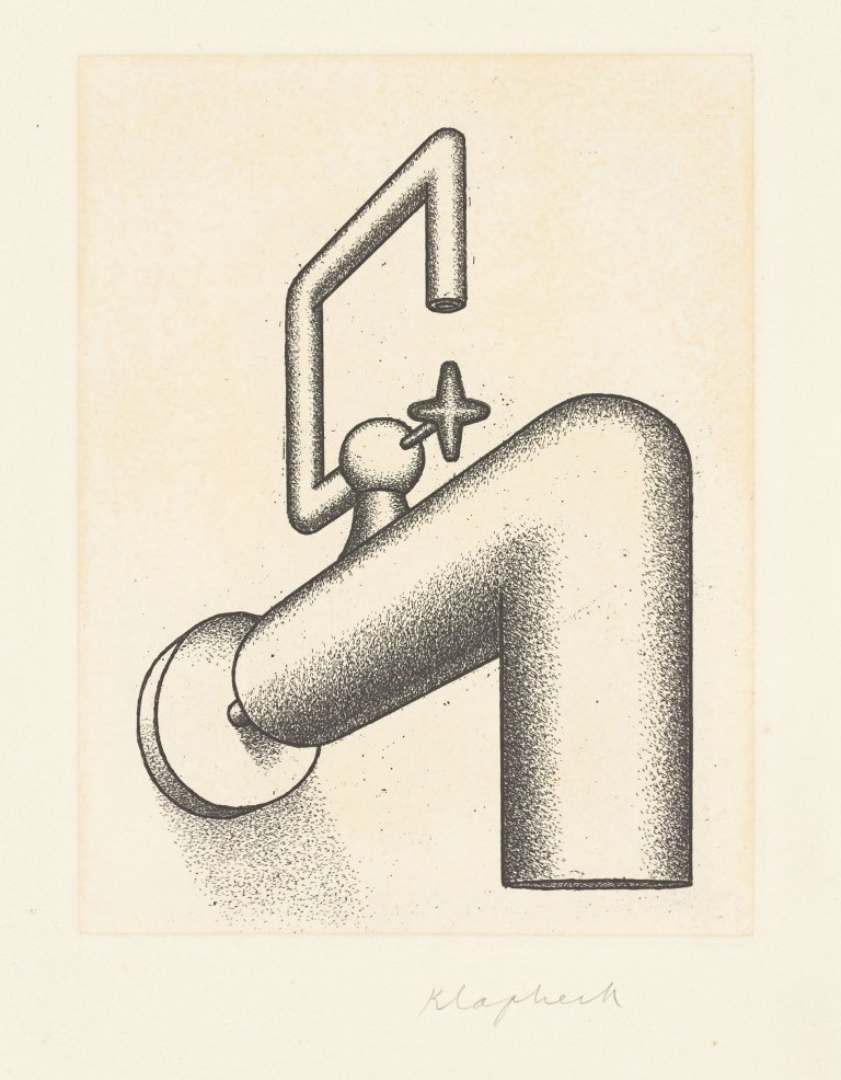 This picture shows the following artwork: Konrad Klapheck. „Die Selbstsichere“. 1976.