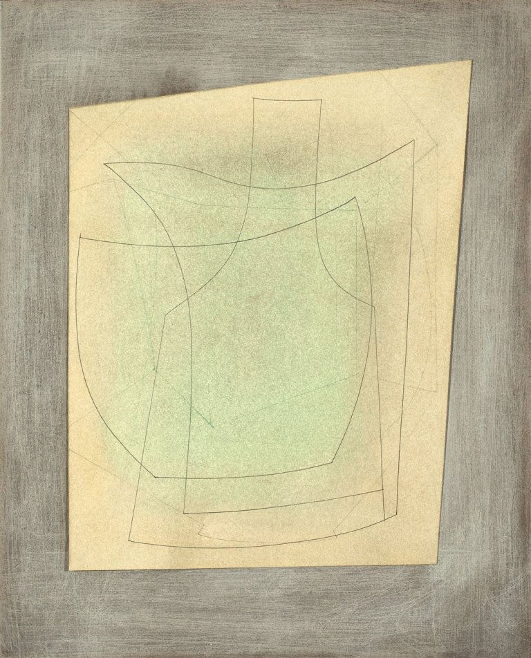 Auf diesem Bild ist das folgende Kunstwerk zu sehen: Ben Nicholson. „Ronco 65“. 1958.