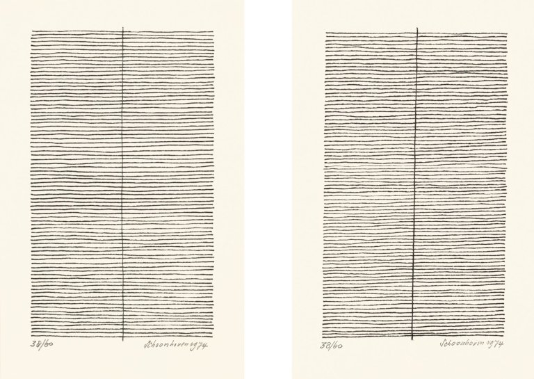 Auf diesem Bild ist das folgende Kunstwerk zu sehen: Jan J. Schoonhoven. Ohne Titel. 1974.