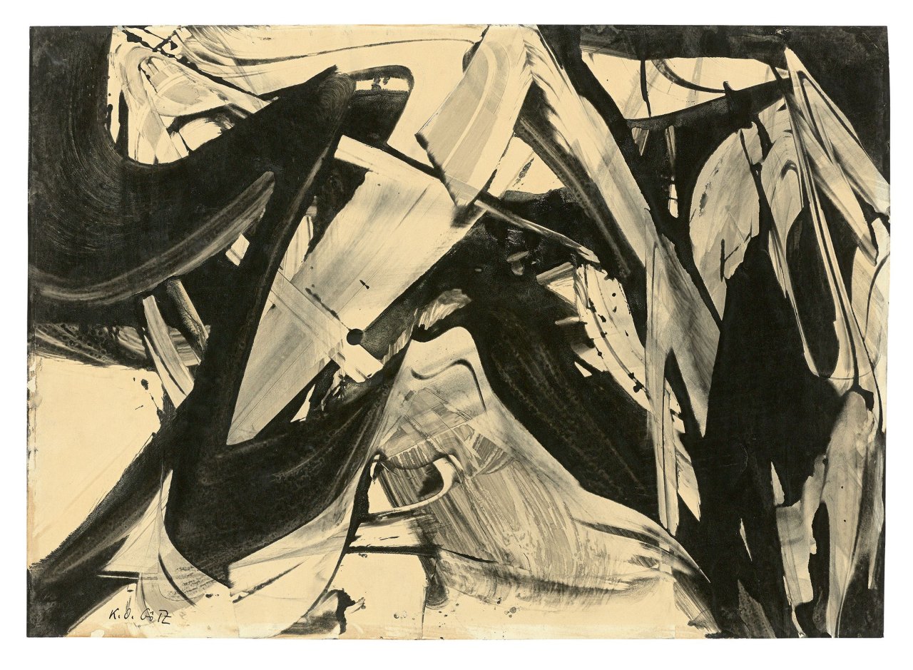 Auf diesem Bild ist das folgende Kunstwerk zu sehen: Karl Otto Götz. „Dechique“. 1955.