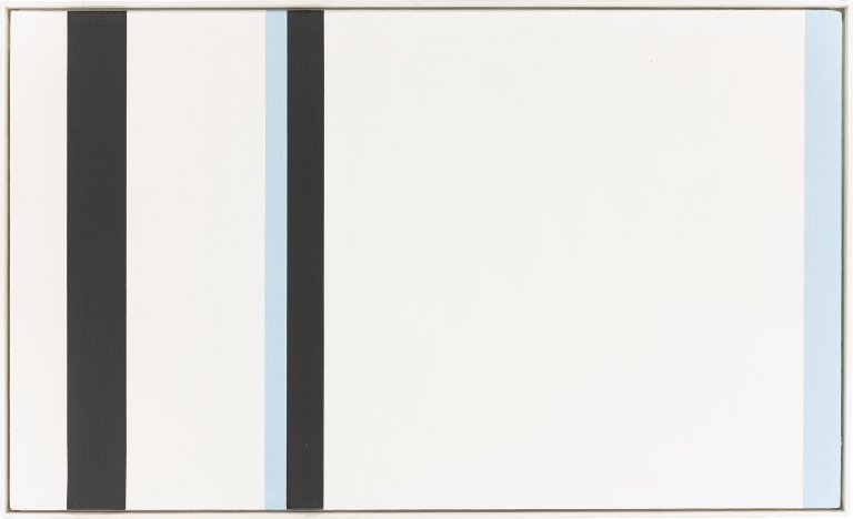 Auf diesem Bild ist das folgende Kunstwerk zu sehen: Andreas Brandt. „Schwarz und Hellblau“. 1984.
