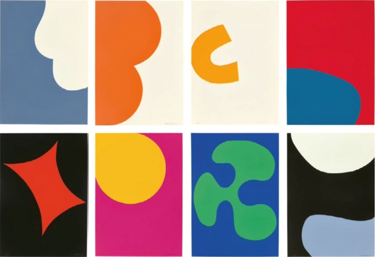Auf diesem Bild ist das folgende Kunstwerk zu sehen: Leon Polk Smith. Color Forms. 1974.