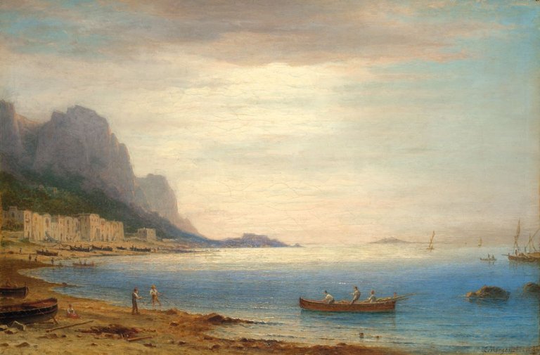 Auf diesem Bild ist das folgende Kunstwerk zu sehen: Carl Morgenstern. MARINA GRANDE auf Capri. 1882.