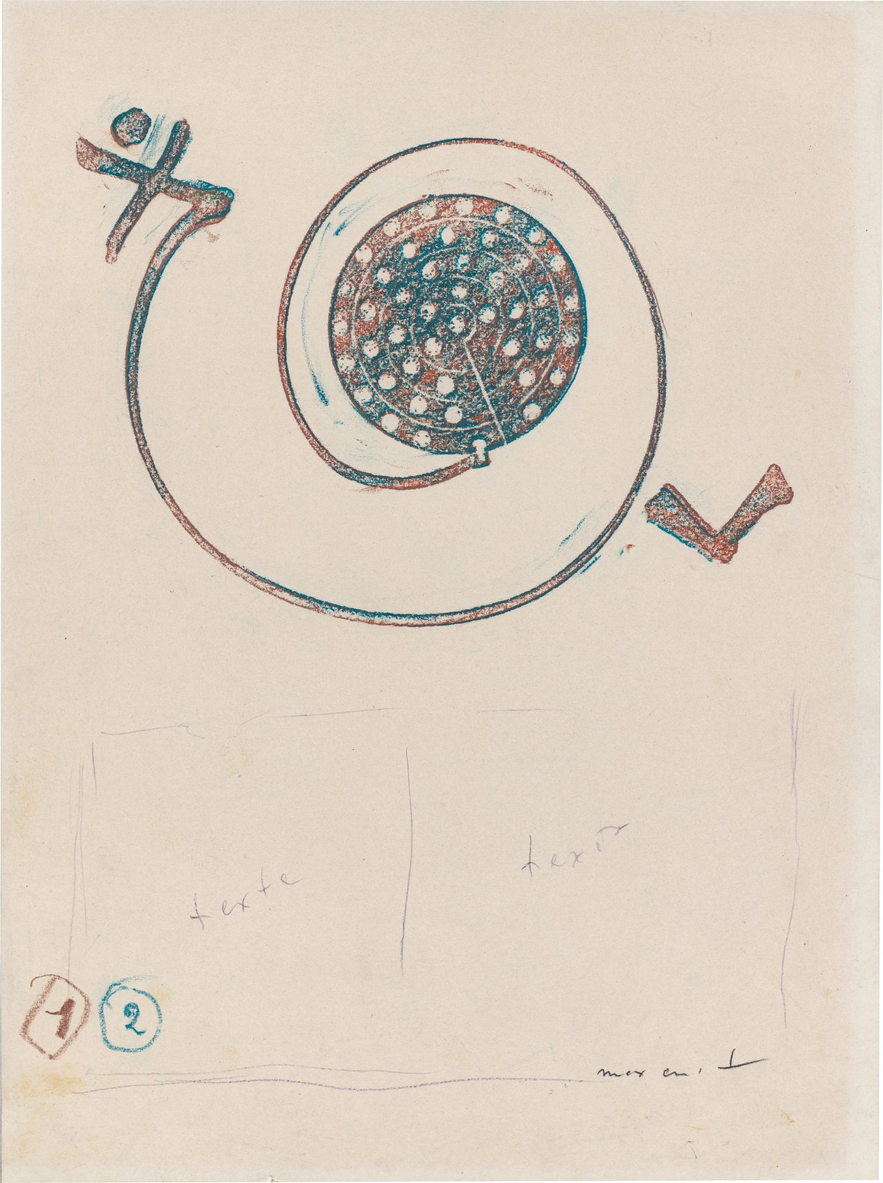 Auf diesem Bild ist das folgende Kunstwerk zu sehen: Max Ernst. „Wunderhorn“. 1969.