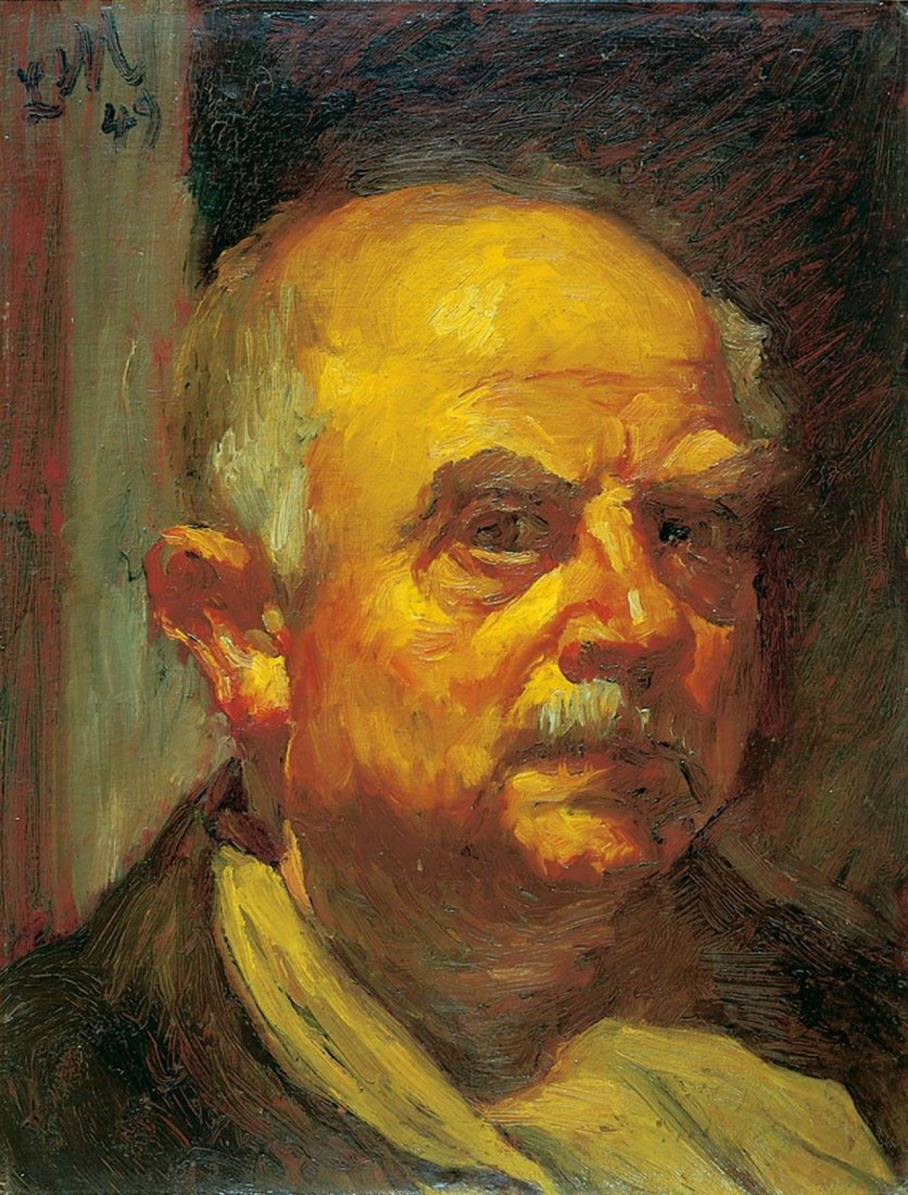 Auf diesem Bild ist das folgende Kunstwerk zu sehen: Ludwig Meidner. Selbstporträt. 1949.