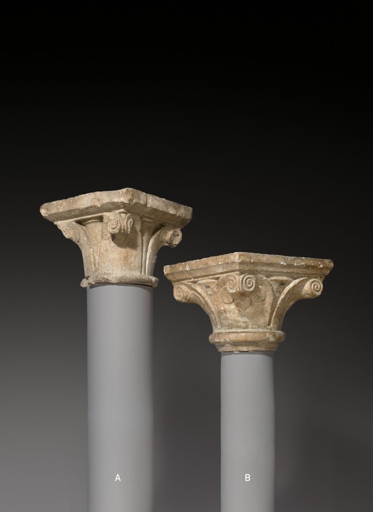 Auf diesem Bild ist das folgende Kunstwerk zu sehen:  Katalanisch, wohl Kloster Santa Maria de Vilabertran. Romanisches Kapitell.
