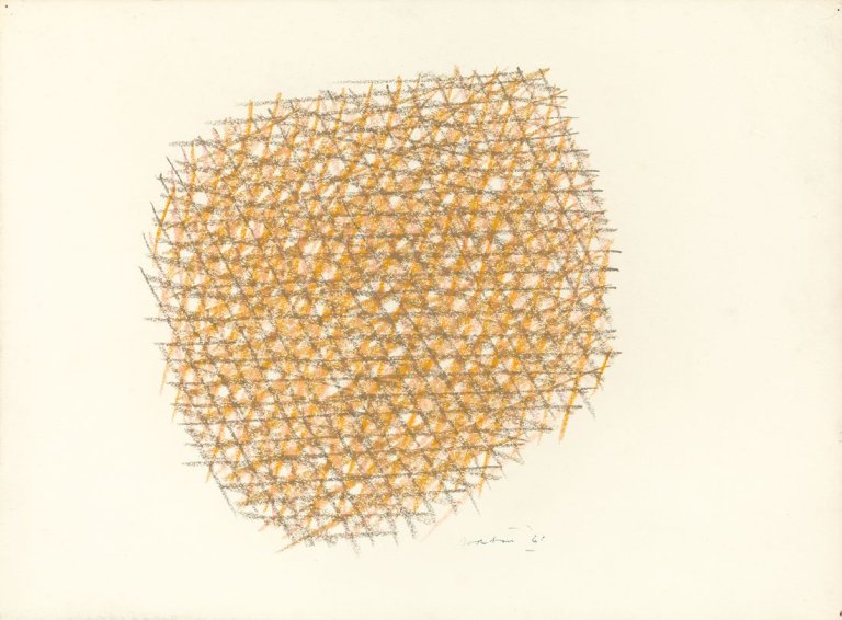 Auf diesem Bild ist das folgende Kunstwerk zu sehen: Piero Dorazio. Ohne Titel. 1961.