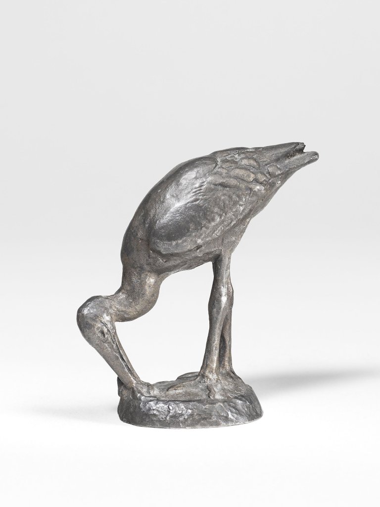 This picture shows the following artwork: August Gaul. ”Fressender Storch”. 1915.