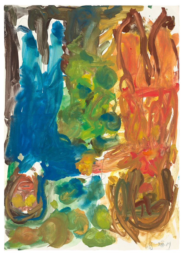 Auf diesem Bild ist das folgende Kunstwerk zu sehen: Georg Baselitz. Paar. 1984.