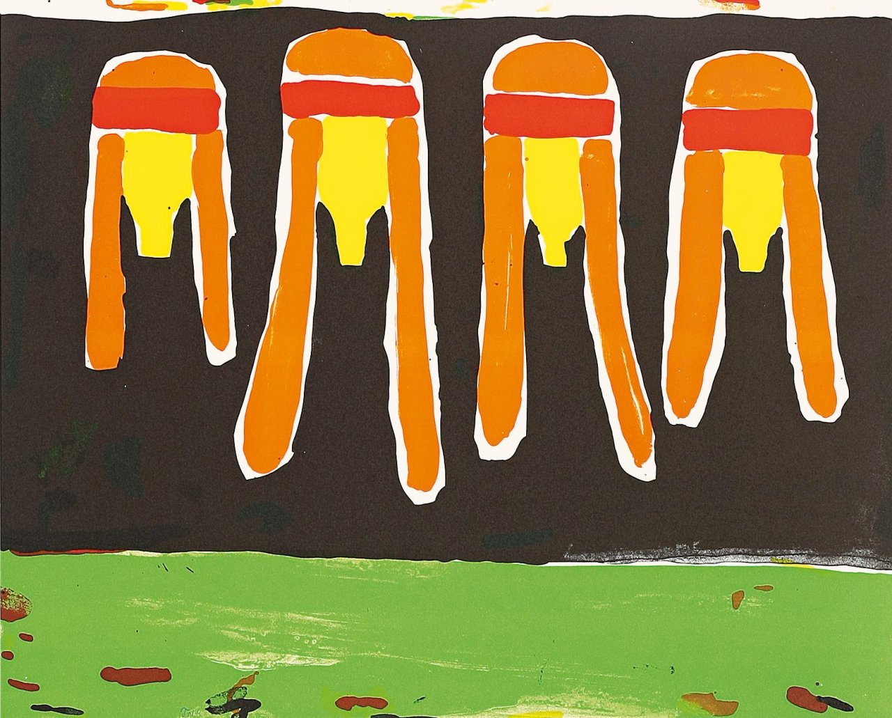Auf diesem Bild ist das folgende Kunstwerk zu sehen:  Tal R (d.i. Tal Rosenzweig). Ohne Titel. 2003.