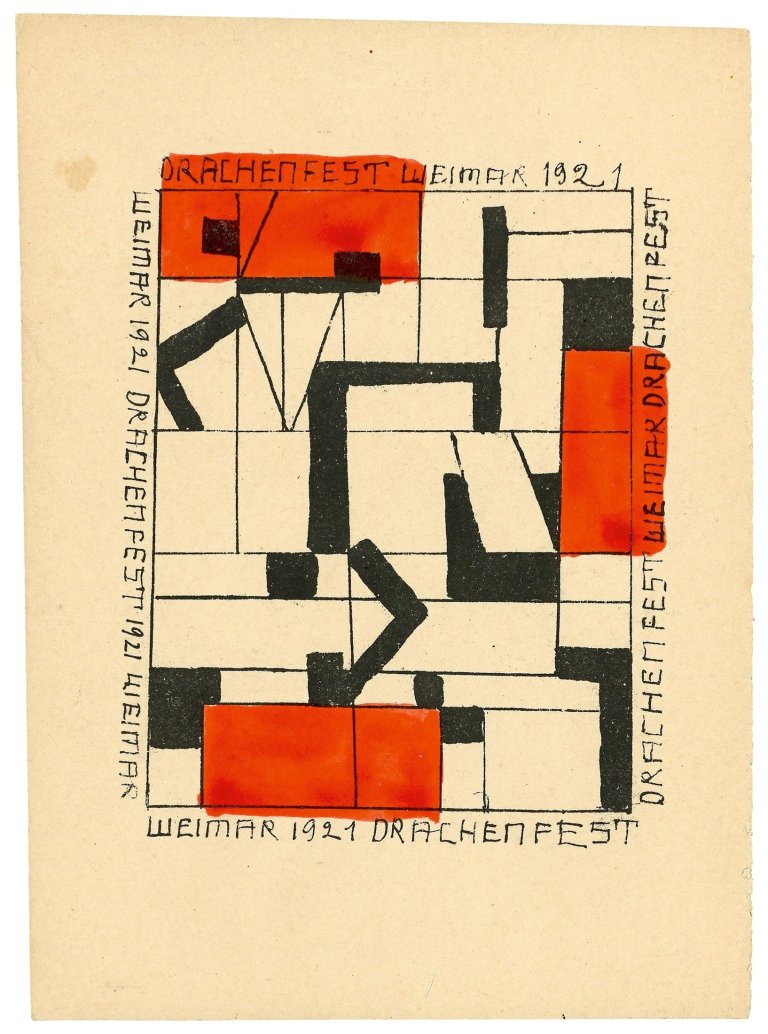 Auf diesem Bild ist das folgende Kunstwerk zu sehen: Lothar Schreyer. „Drachenfest Weimar 1921“. 1921.