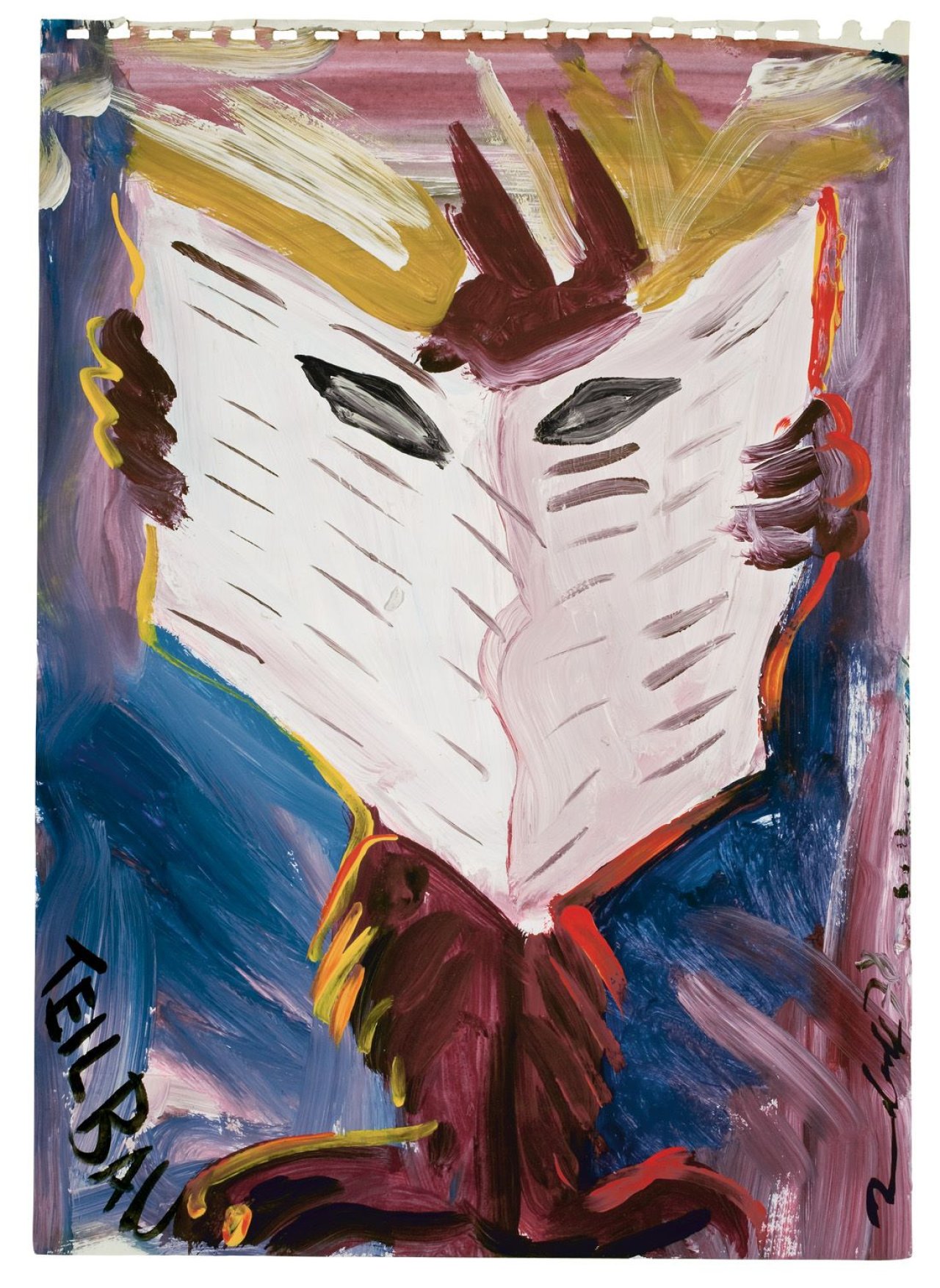 Auf diesem Bild ist das folgende Kunstwerk zu sehen: Jörg Immendorff. „Teilbau“. 1978.