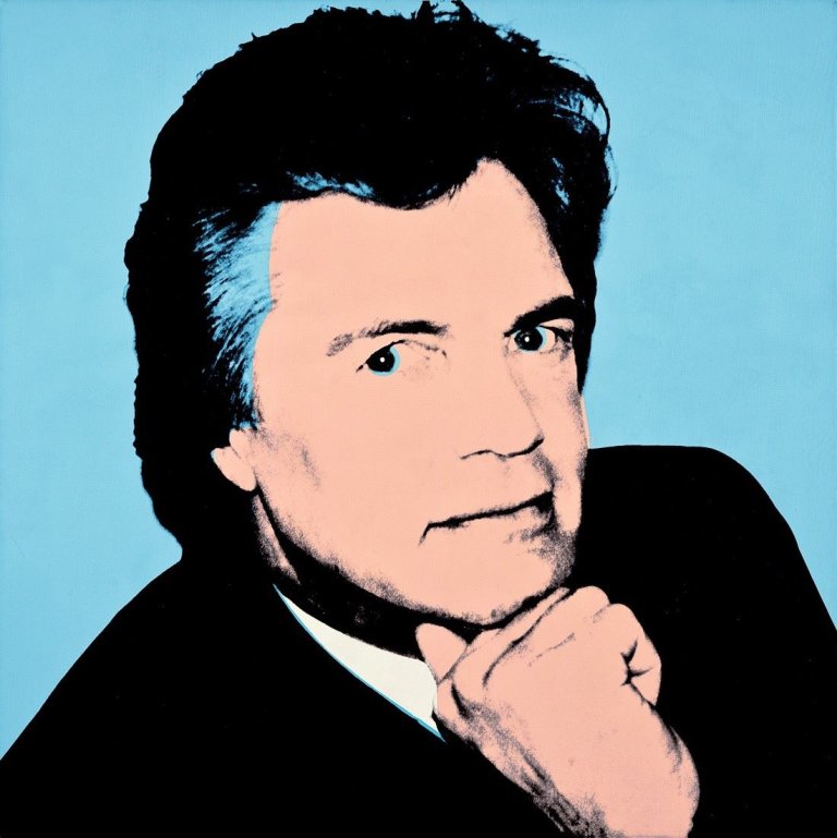 This picture shows the following artwork: Andy Warhol. Portrait Dolf Selbach. 1981.