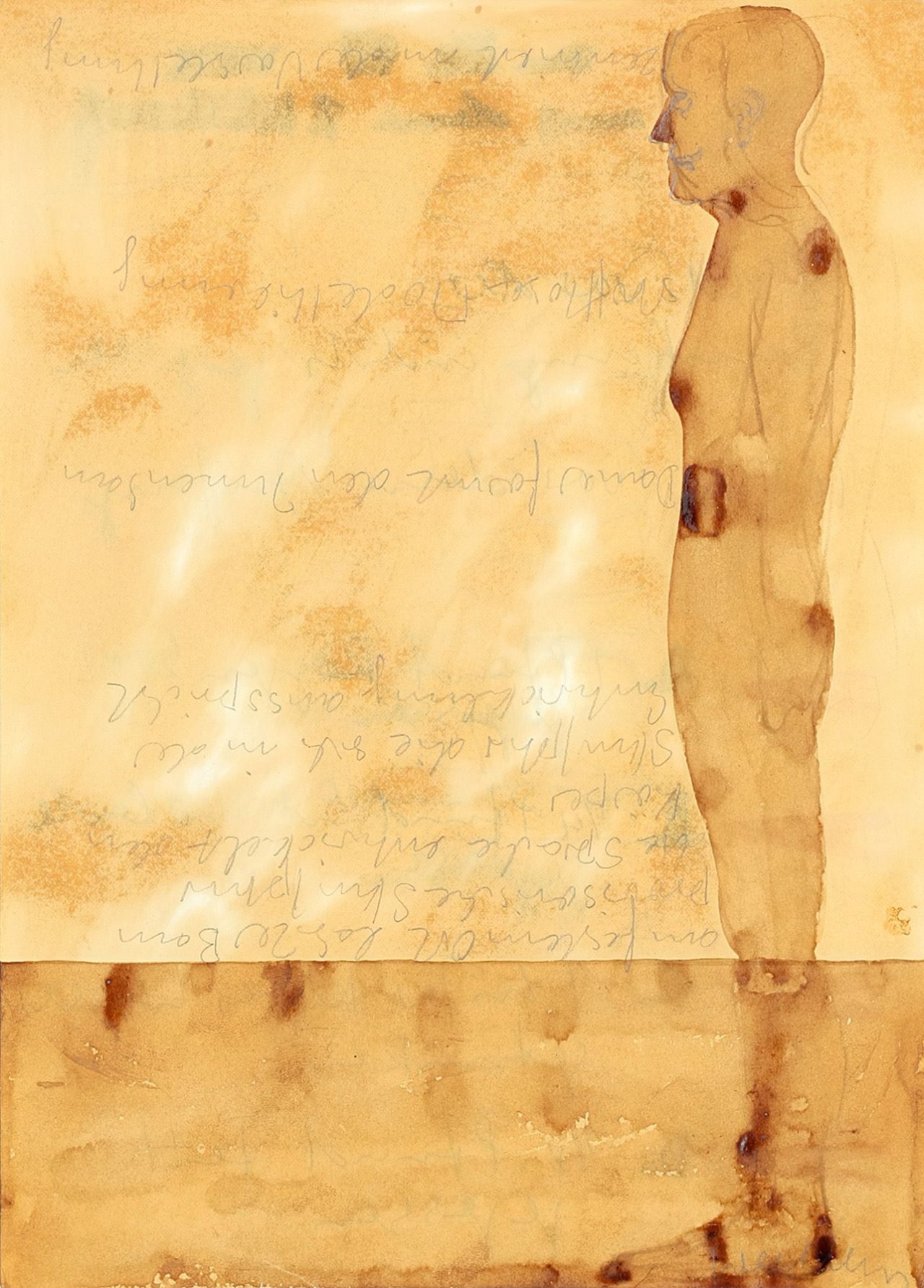 Auf diesem Bild ist das folgende Kunstwerk zu sehen: Franz Erhard Walther. Werkzeichnung. 1968/72.