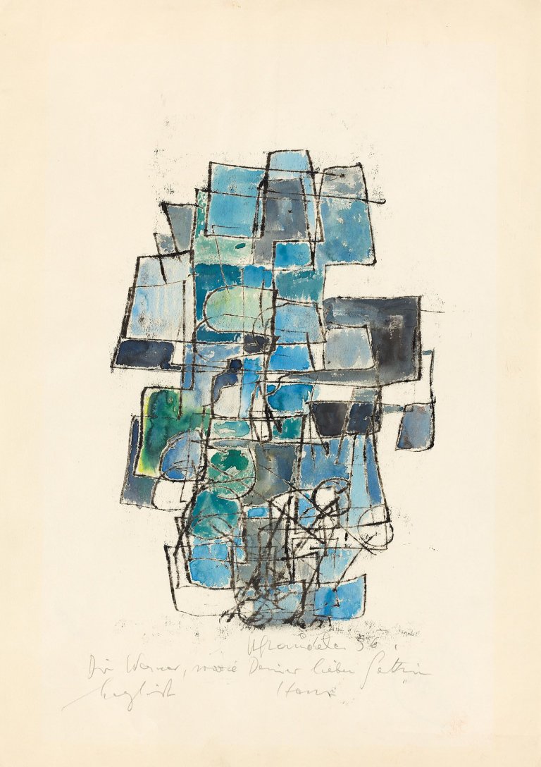 Auf diesem Bild ist das folgende Kunstwerk zu sehen: Hans Staudacher. Ohne Titel. 1956.