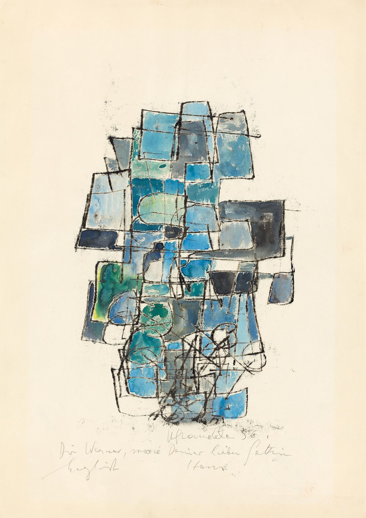 Auf diesem Bild ist das folgende Kunstwerk zu sehen: Hans Staudacher. Ohne Titel. 1956.