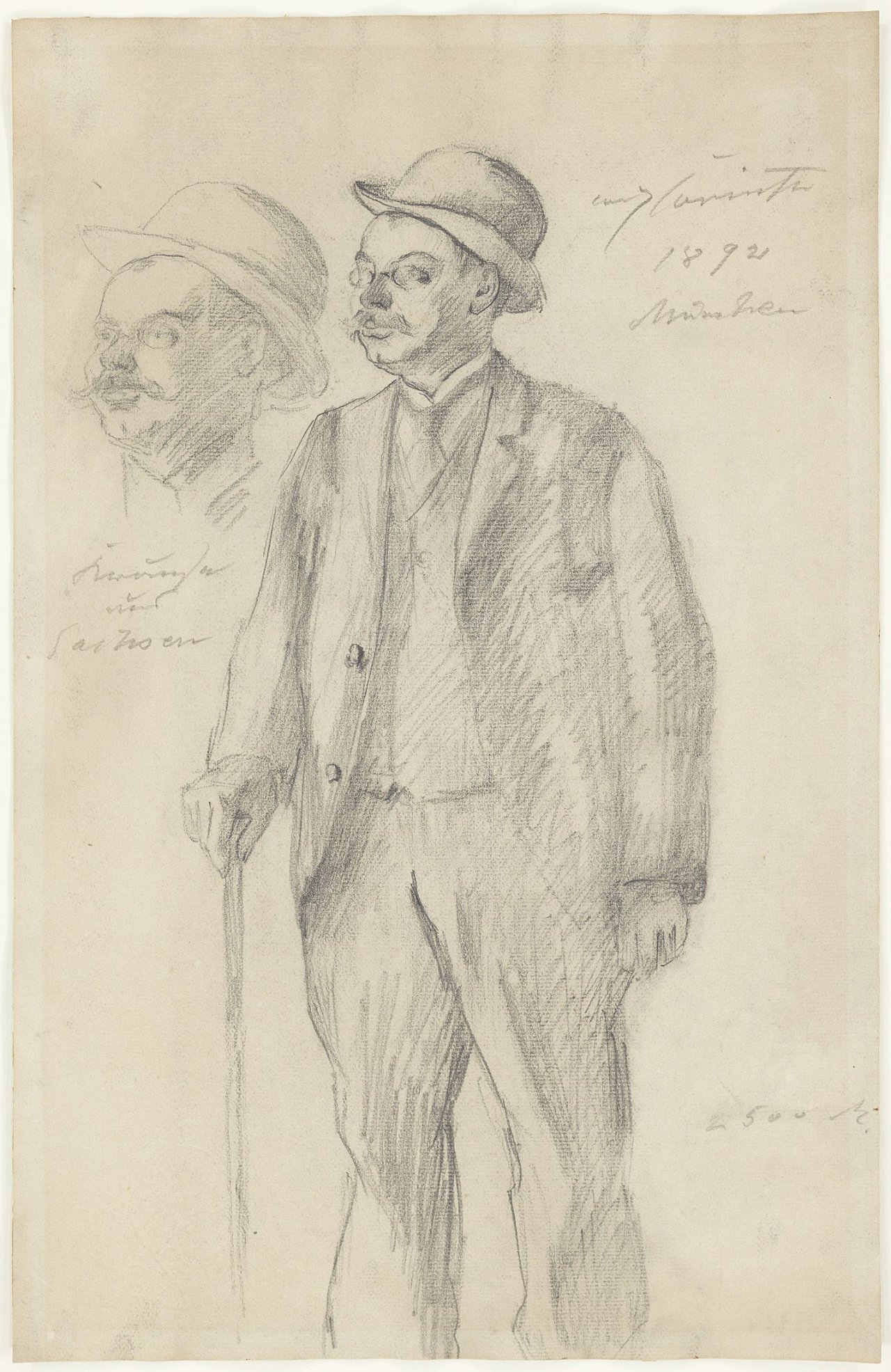Auf diesem Bild ist das folgende Kunstwerk zu sehen: Lovis Corinth. „Krause aus Sachsen“. 1892.