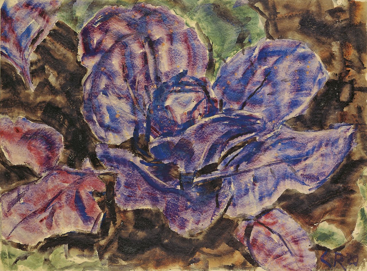 Auf diesem Bild ist das folgende Kunstwerk zu sehen: Christian Rohlfs. Kohlkopf. 1920.