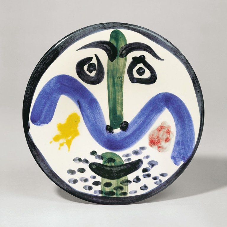 Auf diesem Bild ist das folgende Kunstwerk zu sehen: Pablo Picasso. „Visage No. 130“. 1963.
