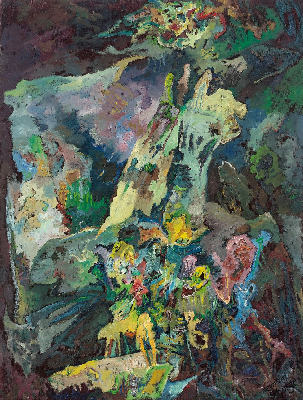 Auf diesem Bild ist das folgende Kunstwerk zu sehen: Bernard Schultze. „In Gedanken an Puschkin“. 1987.