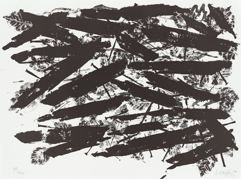 Auf diesem Bild ist das folgende Kunstwerk zu sehen: Günther Uecker. „Bruch“. 2000.