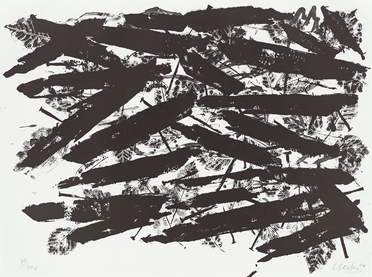 Auf diesem Bild ist das folgende Kunstwerk zu sehen: Günther Uecker. „Bruch“. 2000.