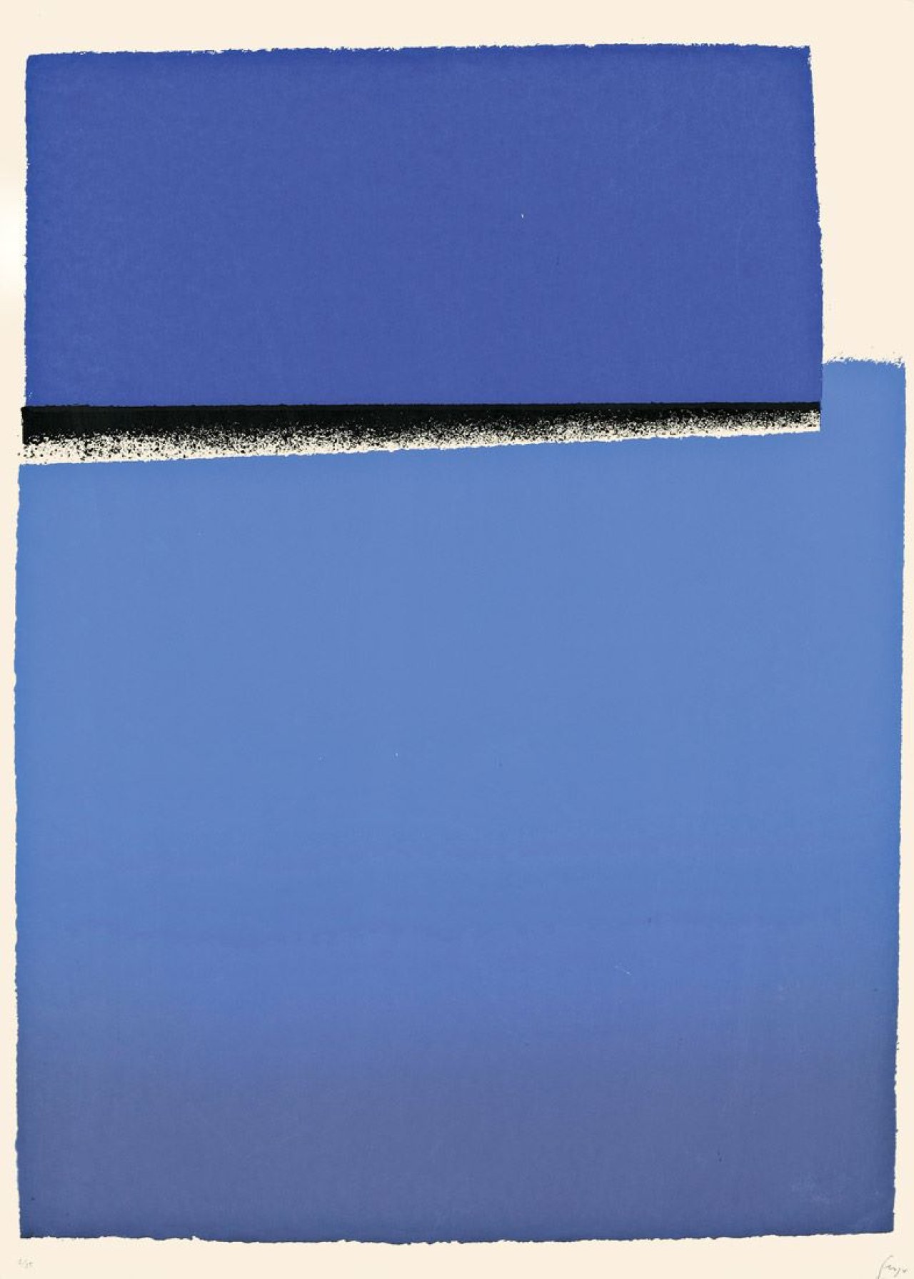 Auf diesem Bild ist das folgende Kunstwerk zu sehen: Rupprecht Geiger. „blau - schwarz - violett“. 1963/64.