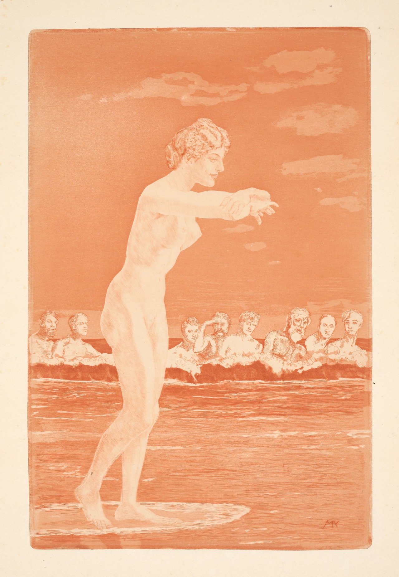 This picture shows the following artwork: Max Klinger. ”Venus Anadyomene (Meereszug)”. 1915.