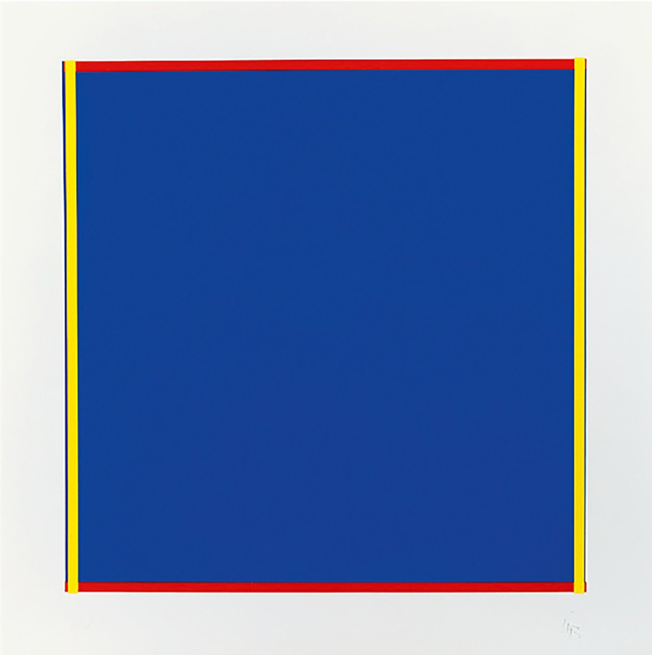 Auf diesem Bild ist das folgende Kunstwerk zu sehen: Imi Knoebel. Aus: „Rot, Gelb, Blau, Weiß“. 1995.