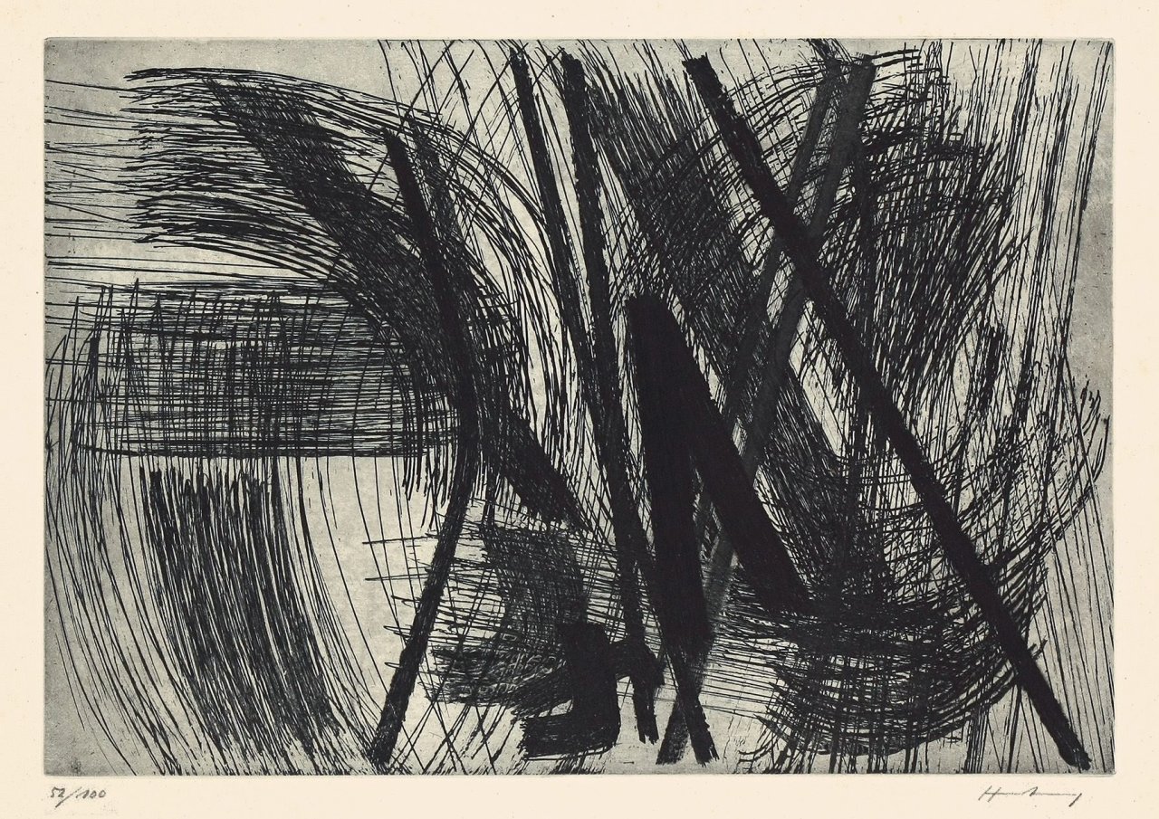 This picture shows the following artwork: Hans Hartung. „G 10“. 1953.