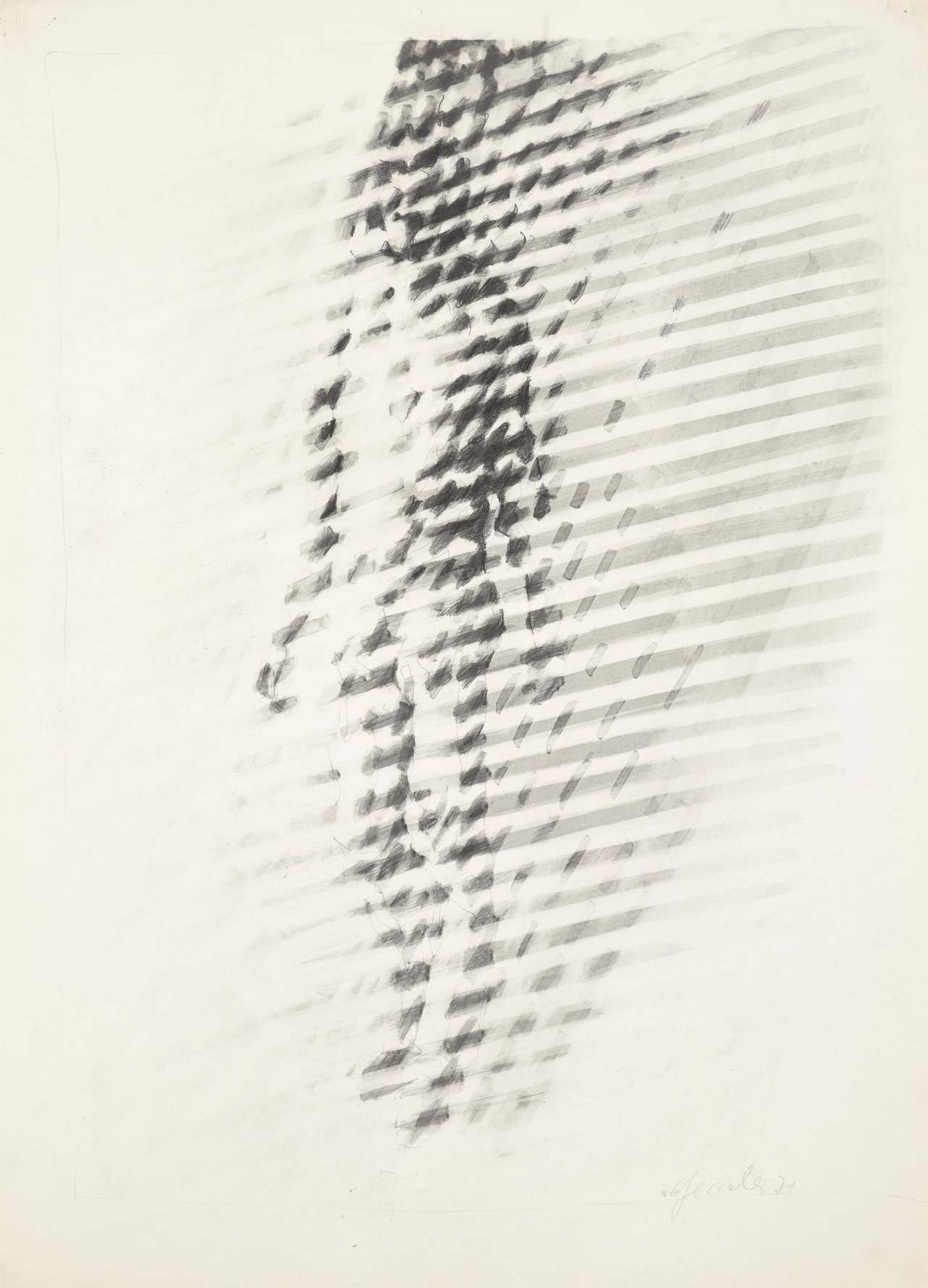 This picture shows the following artwork: Johannes Geccelli. Untitled (Walking naked man). 1971.