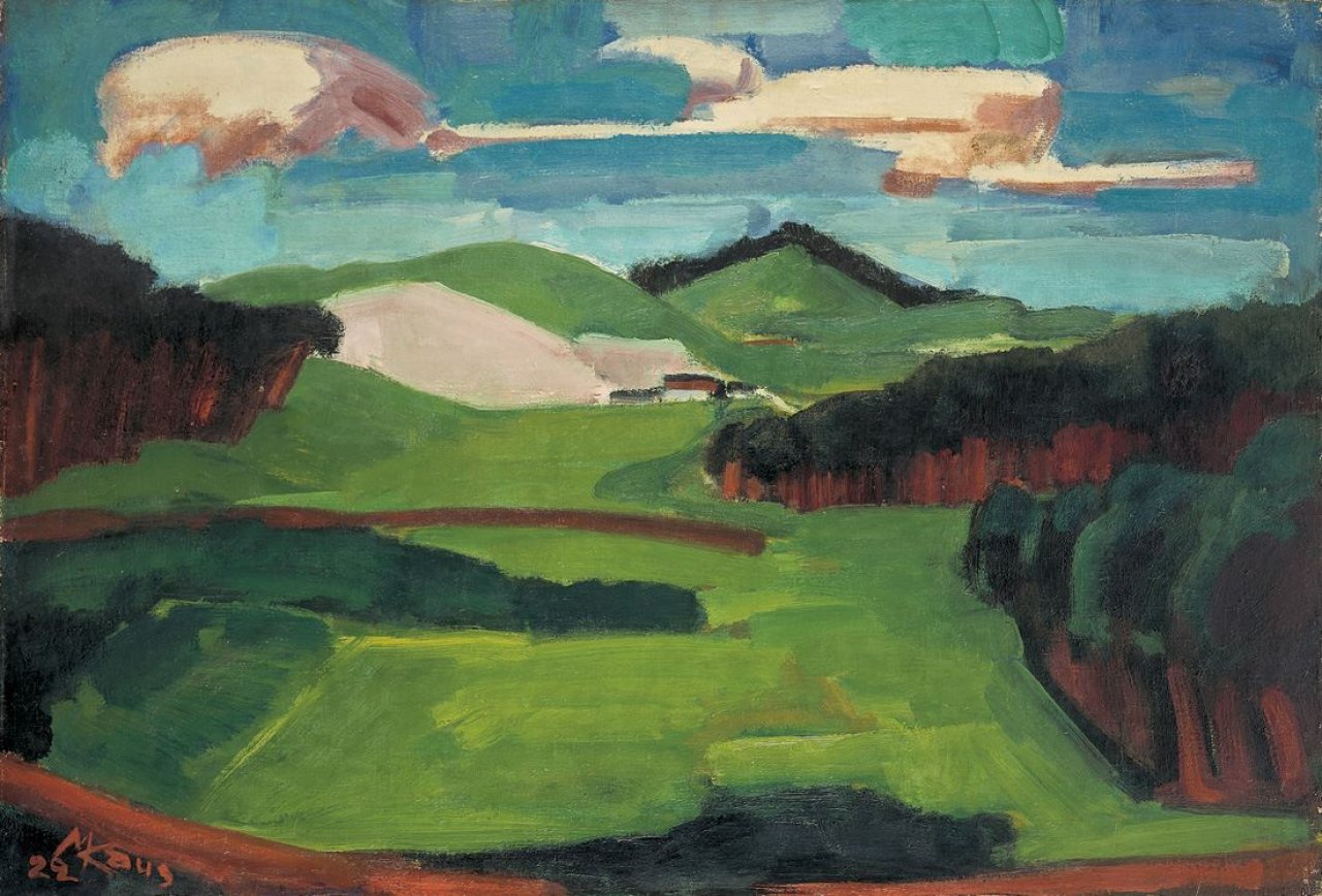 This picture shows the following artwork: Max Kaus. „Kreidebruch auf Rügen“. 1922.