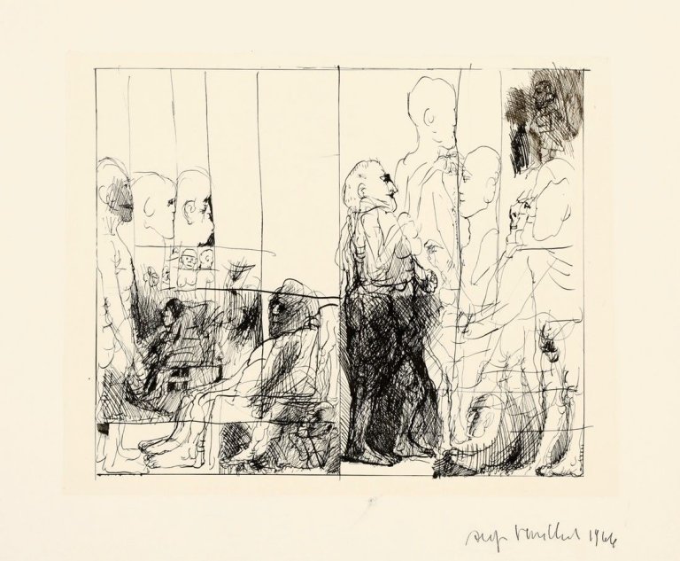 Auf diesem Bild ist das folgende Kunstwerk zu sehen: Alfred Hrdlicka. Ohne Titel. 1966.