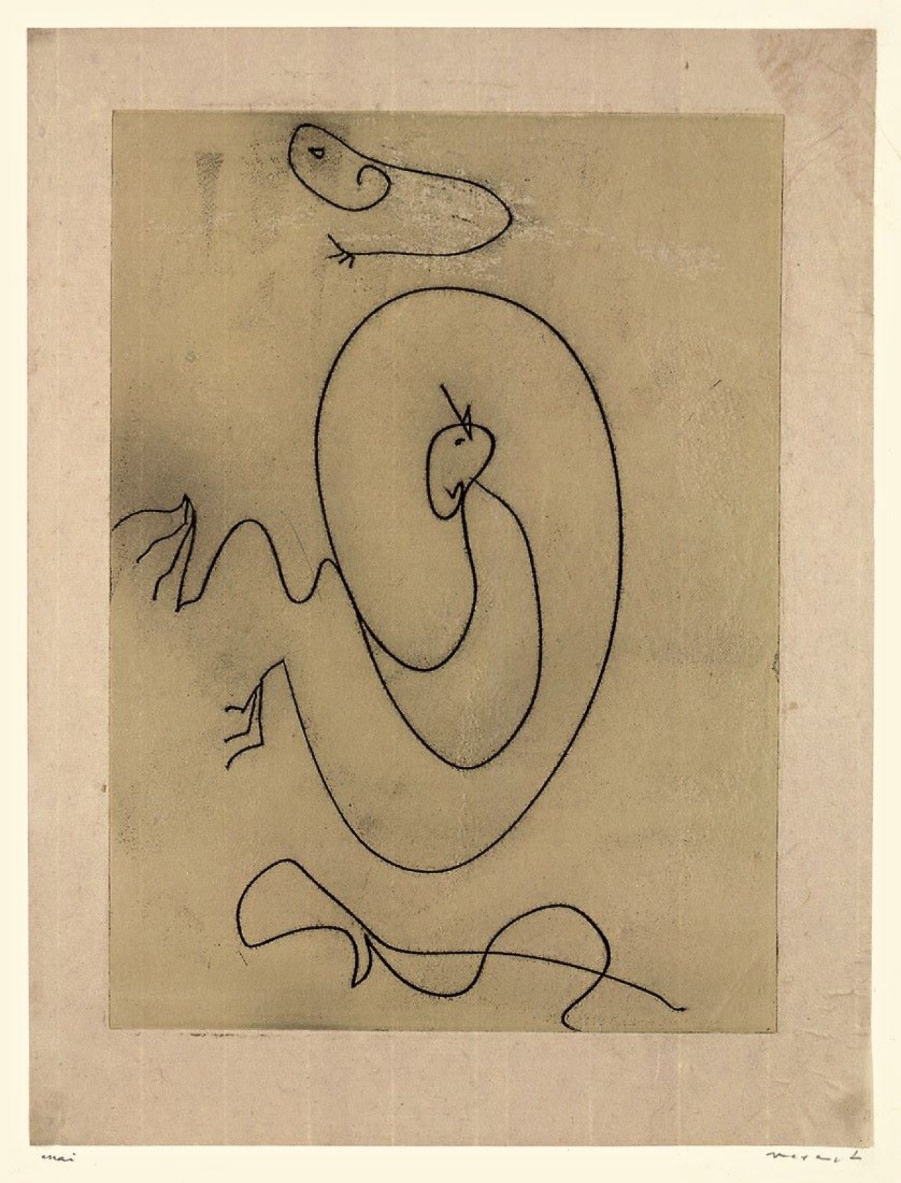 This picture shows the following artwork: Max Ernst. „Ohne Titel“. 1972.
