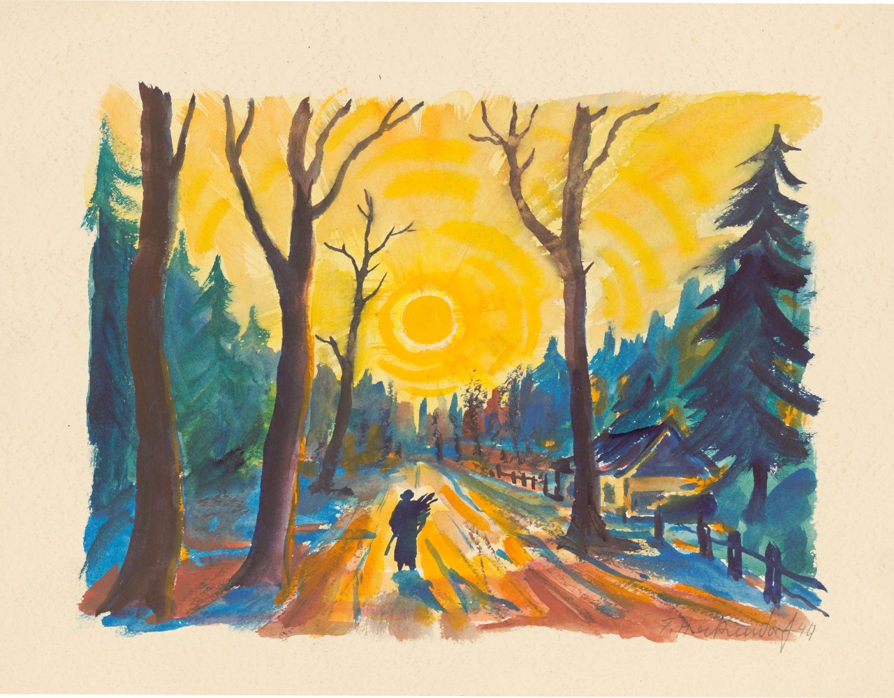 Auf diesem Bild ist das folgende Kunstwerk zu sehen: Franz Heckendorf. Am Abend. 1944.